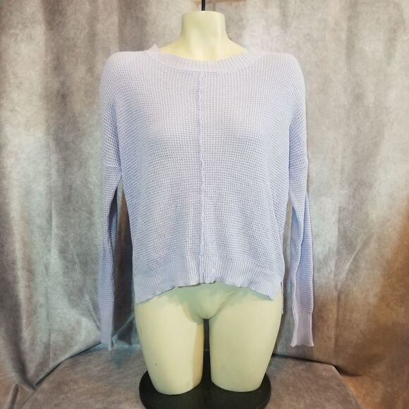 SWEATER SALE 3/$30 Sweet Romeo Pastel Purple Waffle Weave Sweater Size XS - Picture 2 of 4